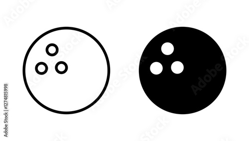 Bowling icon vector. bowling ball and pin sign and symbol.