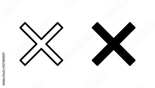 Close icon vector. Delete sign and symbol. cross sign