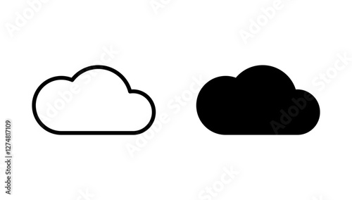 Cloud icon vector. cloud sign and symbol