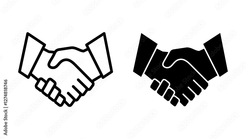 Handshake icon vector. business handshake sign and symbol. contact agreement Handshake icon vector. business handshake sign and symbol. contact agreement