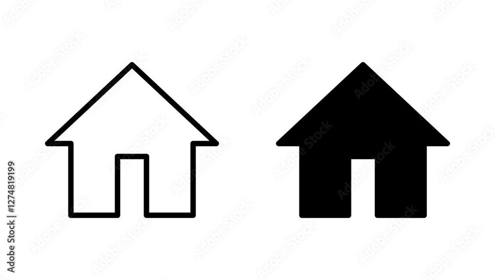 Fototapeta premium House icon vector. Home sign and symbol