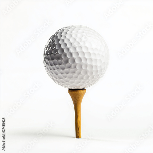 Golfball auf Tee – der perfekte Start für jedes Spiel

 photo