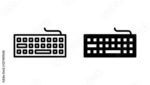 Keyboard icon vector. keyboard sign and symbol