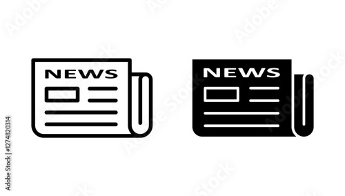 Newspaper icon vector. news paper sign and symbolign