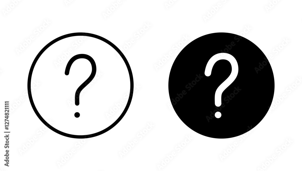 Question icon vector. question mark sign and symbol Question icon vector. question mark sign and symbol