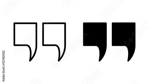 Quote icon vector. Quotation mark sign and symbol