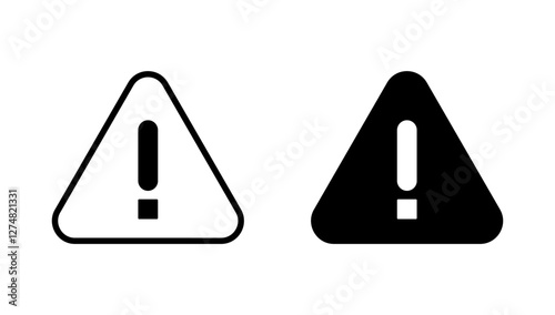 Exclamation danger icon vector. attention sign and symbol. attention sign