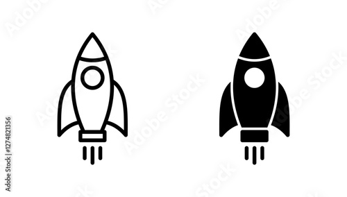 Rocket icon vector. Startup sign and symbol. rocket launcher icon