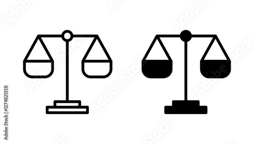 Scales icon vector. Law scale icon. Justice sign and symbol