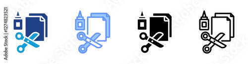 Crafting icon set multiple style collection