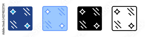 Glass icon set multiple style collection