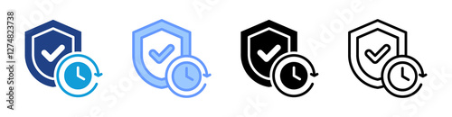 Durability icon set multiple style collection