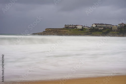 Fototapeta Naklejka Na Ścianę i Meble -  Stormy day in Black Sea coast of Istanbul, Turkiye