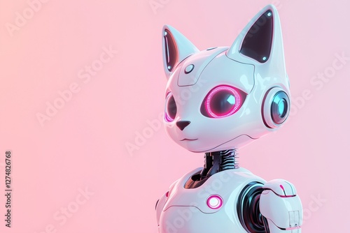 Robotic Kitty Portrait