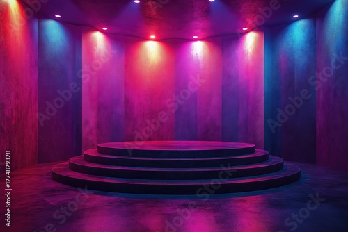 Vibrant Neon Stage Setup
