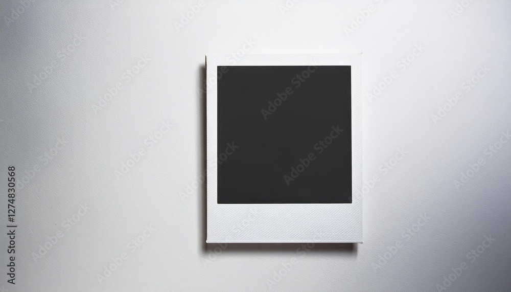 Striking Empty White Background Highlights Sleek Instant Photo Frame, Perfect for Digital Art, Home Decor or Design Inspiration Striking Empty White Background Highlights Sleek Instant Photo Frame, Perfect for Digital Art, Home Decor or Design Inspiration