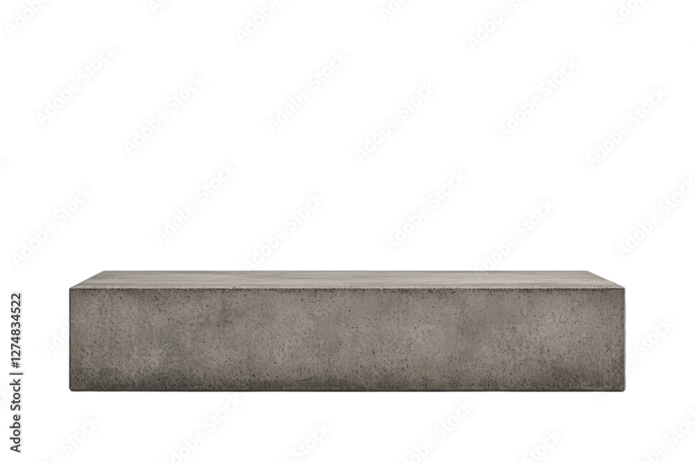 Grey concrete slab with no visible design or pattern, isolated Grey concrete slab with no visible design or pattern, isolated