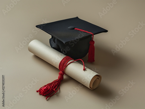 Éxito y logro: Símbolos de graduación y nuevos comienzos photo