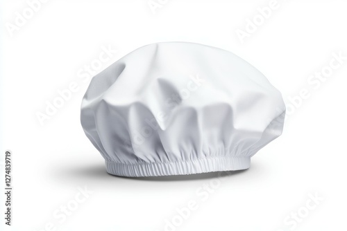 White chef's hat with a white band