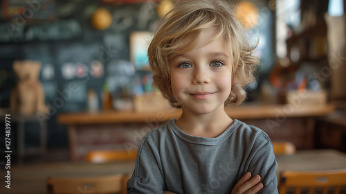 Wallpaper Mural Alegría y aprendizaje: Niños rumbo a la escuela con una sonrisa Torontodigital.ca