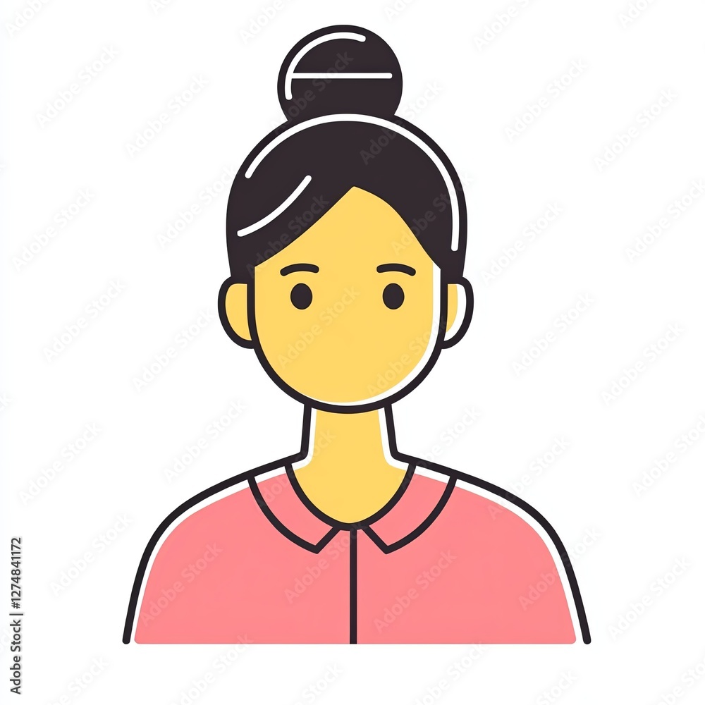 employee icon, a simple line drawing, flat design style, pastel colors, white background employee icon, a simple line drawing, flat design style, pastel colors, white background