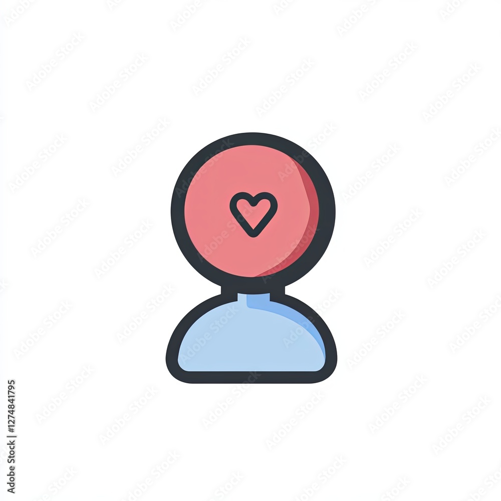 follow icon, a simple line drawing, flat design style, pastel colors, white background follow icon, a simple line drawing, flat design style, pastel colors, white background