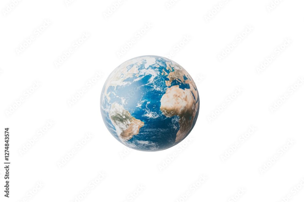Blue and white globe with a white background, isolated Blue and white globe with a white background, isolated
