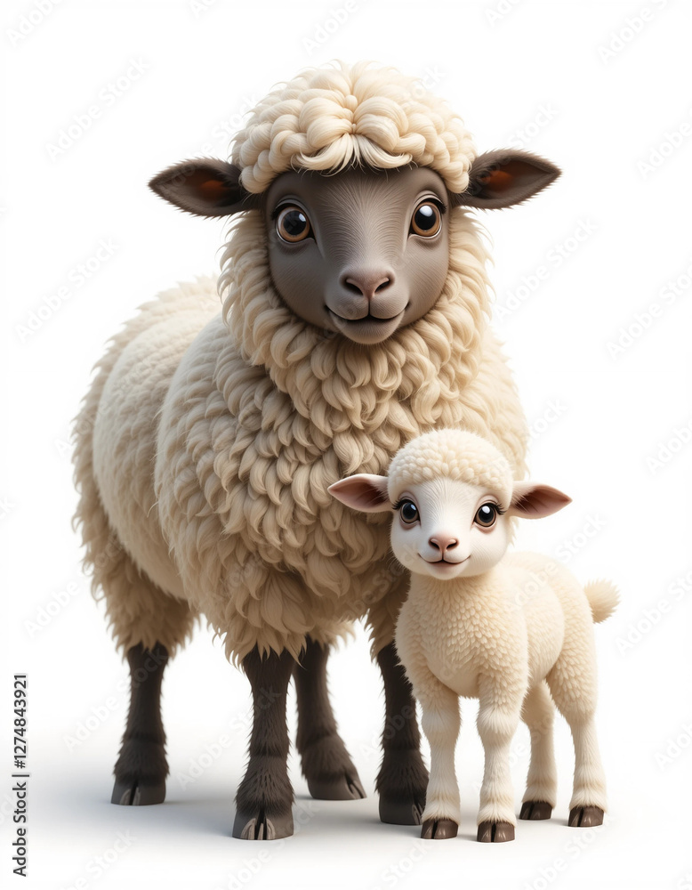 Fototapeta premium Fluffy Friend: Sheep