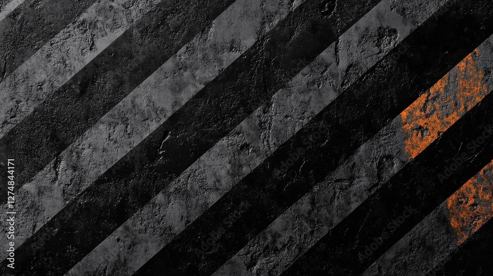 Abstract Dark Texture with Diagonal Stripes and Orange Accent Abstract Dark Texture with Diagonal Stripes and Orange Accent