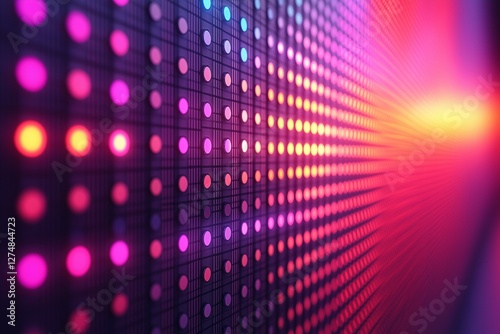 Wallpaper Mural A vibrant, abstract display of colorful LED lights with a gradient effect, creating a mesmerizing digital pattern. Torontodigital.ca