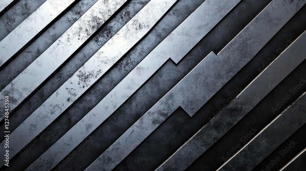 Abstract Metallic Pattern with Angled Stripes and Textured Surface Abstract Metallic Pattern with Angled Stripes and Textured Surface