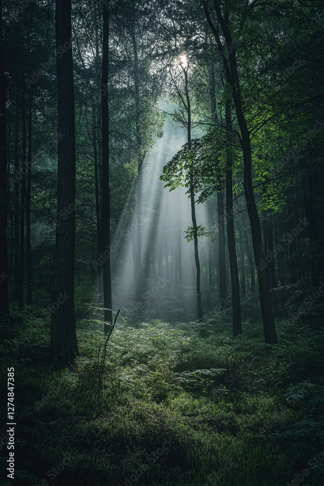 Obraz premium fog in the forest