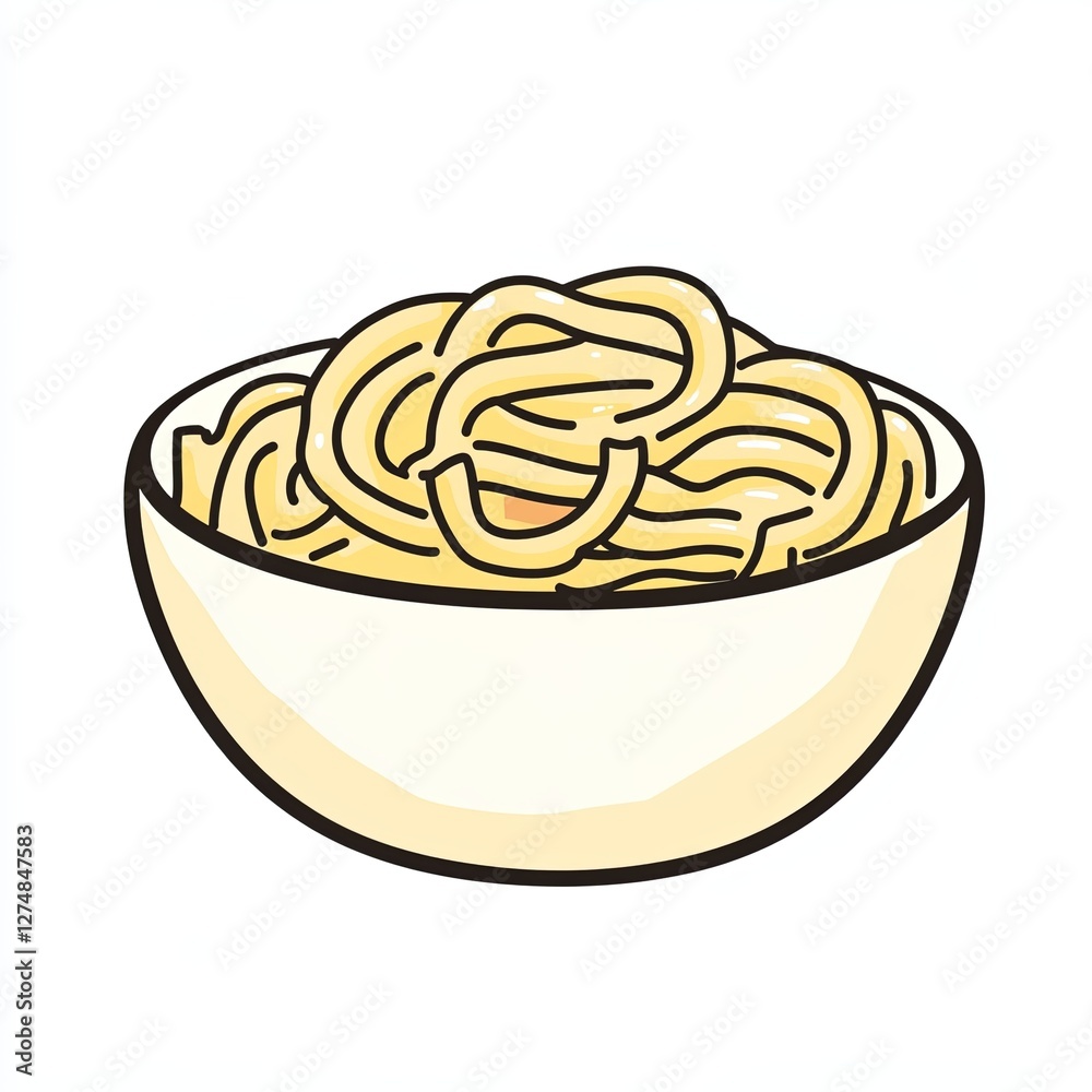 macaroni, a simple line drawing, flat design style, pastel colors, white background macaroni, a simple line drawing, flat design style, pastel colors, white background