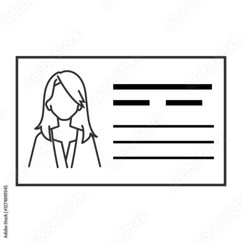 ビジネスアイコン女性の写った名刺