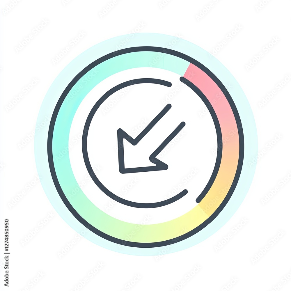 refresh icon, a simple line drawing, flat design style, pastel colors, white background refresh icon, a simple line drawing, flat design style, pastel colors, white background