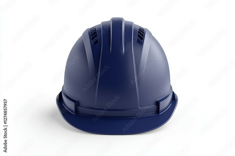Blue hard hat with a black visor Blue hard hat with a black visor