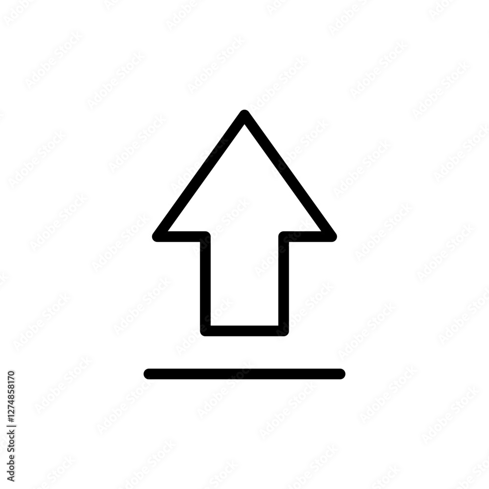 Upload icon vector illustration. load data sign and symbol Upload icon vector illustration. load data sign and symbol