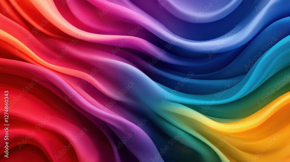 Obraz premium Colorful Abstract Art Wallpaper with Curving Lines and Fluid Motion