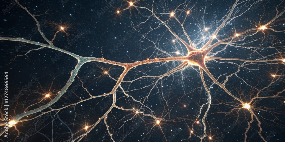 Visual representation of neuron activity illustrating the intricate network of connections in the human brain