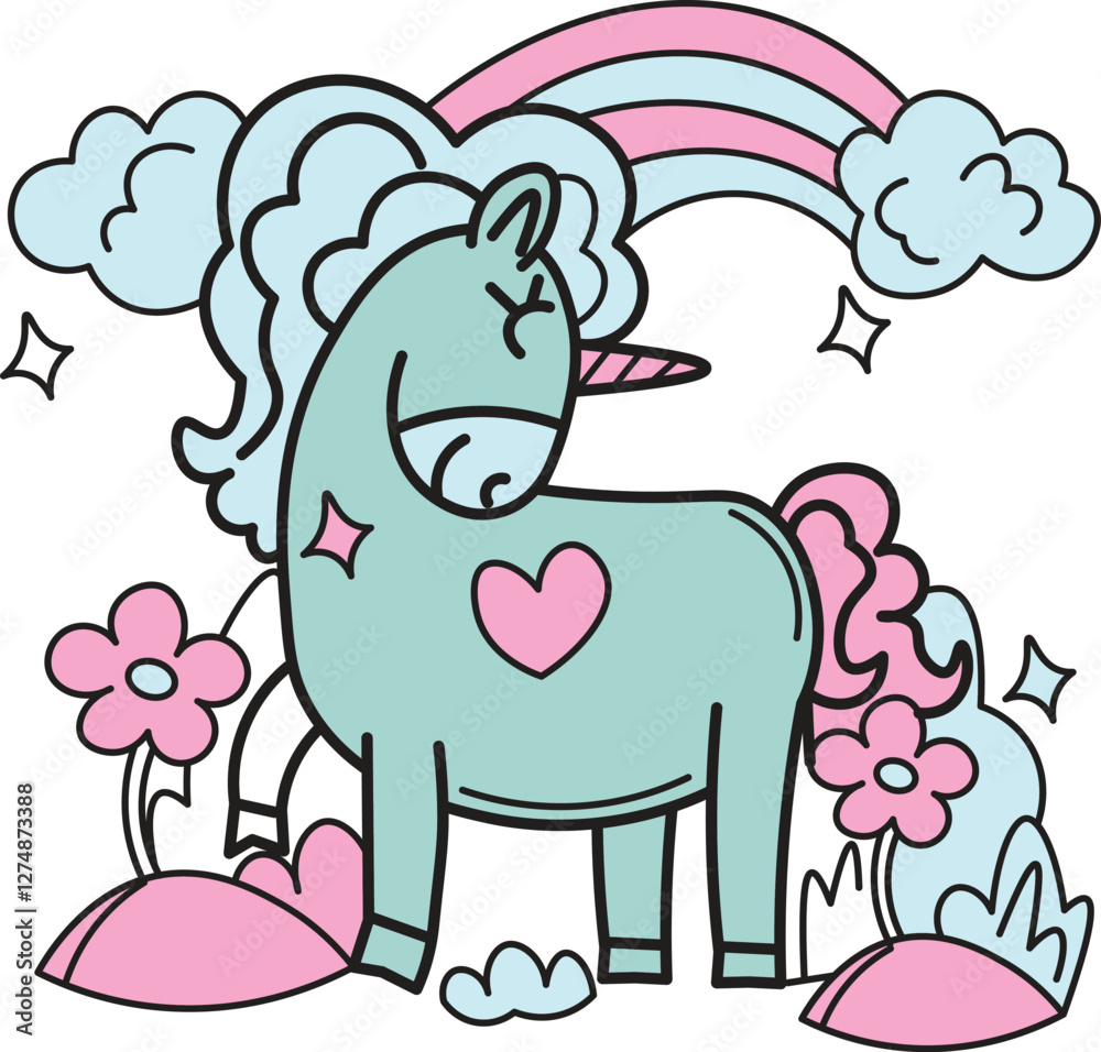 Fototapeta premium Cute Illustration Collection for Kids