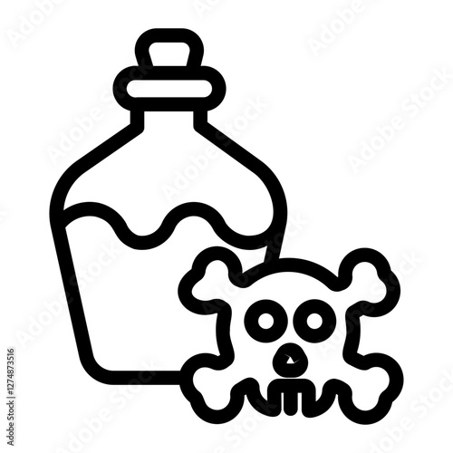 poison Line Icon