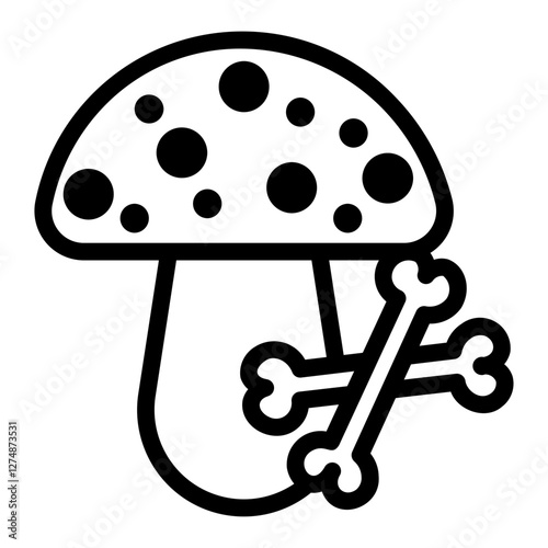 poisoned mushroom Line Icon