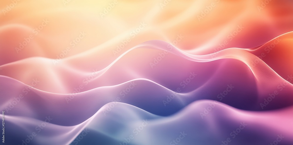 Obraz premium Abstract gradient waves flow smoothly in elegant composition