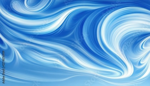Abstract Blue Swirl Background Image for Design