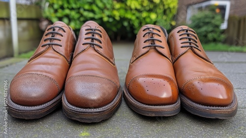 A comparison of two shoes one with exposed rough seams, and the other with a seamless finish