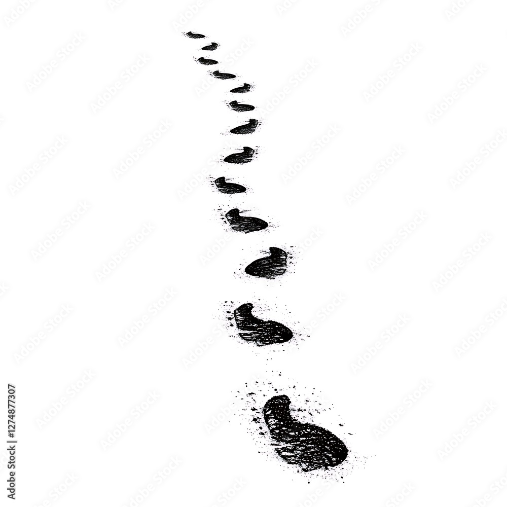 Footprints path snow journey winter Footprints path snow journey winter