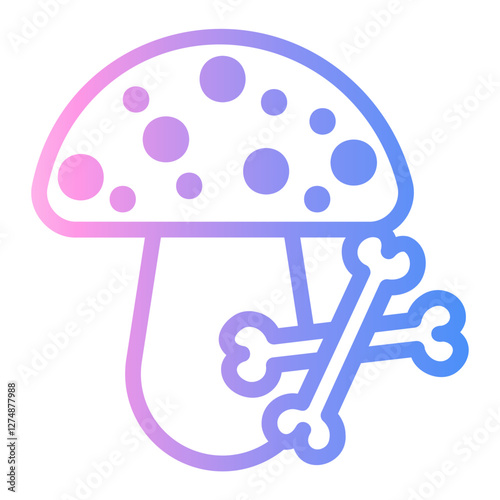 poisoned mushroom Line Gradient Icon