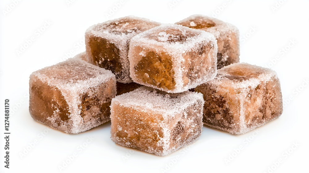 Stack of Transparent Ice Cubes Glimmering Against a White Background Stack of Transparent Ice Cubes Glimmering Against a White Background
