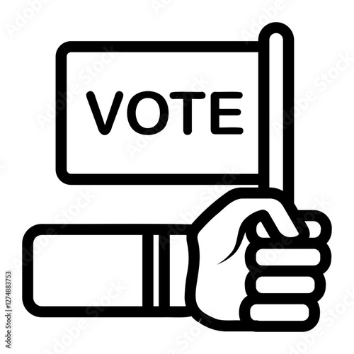 presidential campaign Line Icon