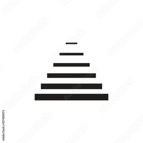 Logo or icon staircase minimalist unique design with blank background